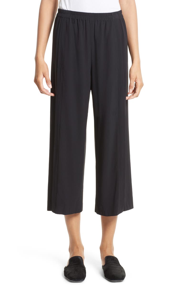 Helmut Lang Crepe Culottes, Main, color, 