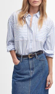 Barbour Nicola Stripe Cotton Button-Up Tunic