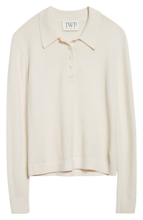 Twp Jorden Cashmere Polo Sweater In White