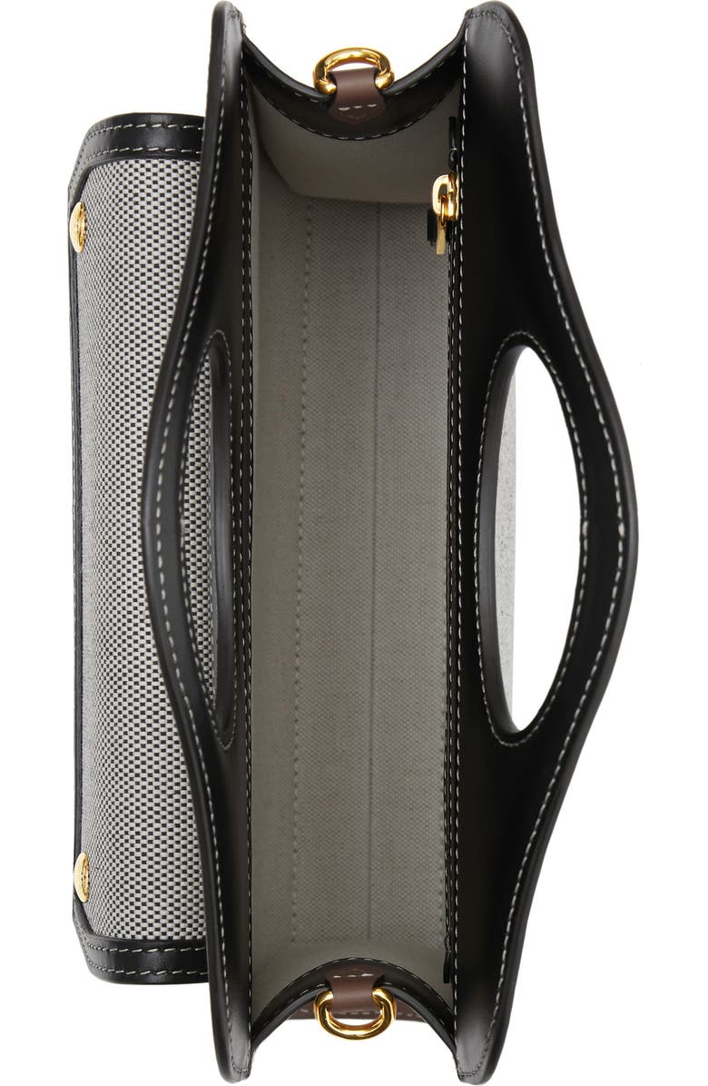 Burberry Mini Horseferry Logo Canvas & Leather Pocket Bag, Alternate, color,