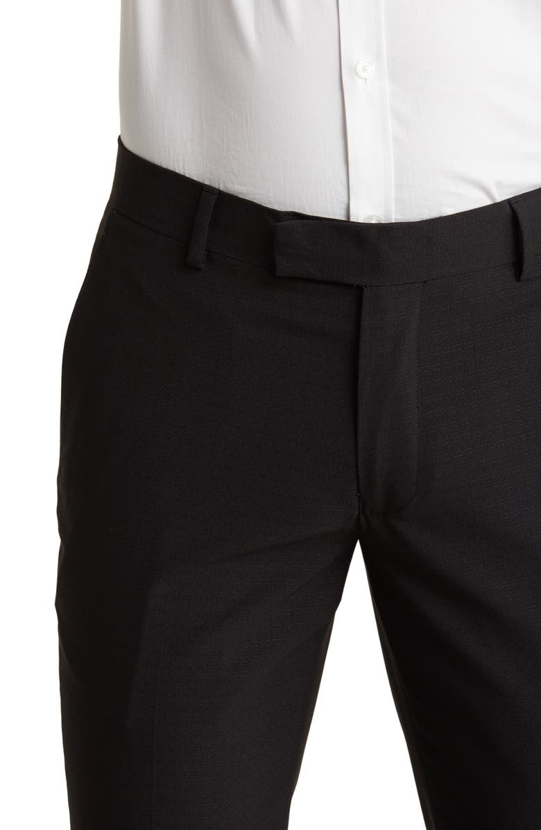 SOUL OF LONDON Tuxedo Notch Satin Lapel Suit, Alternate, color, Black