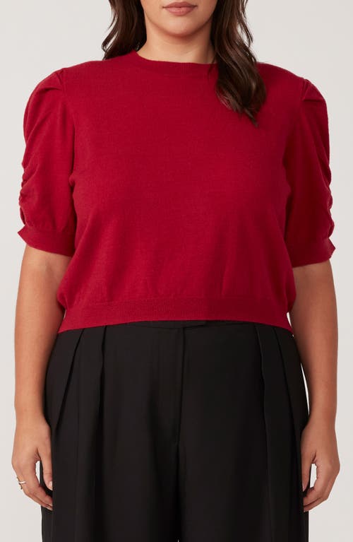 Estelle Bacchus Puff Sleeve Sweater in Amarena 