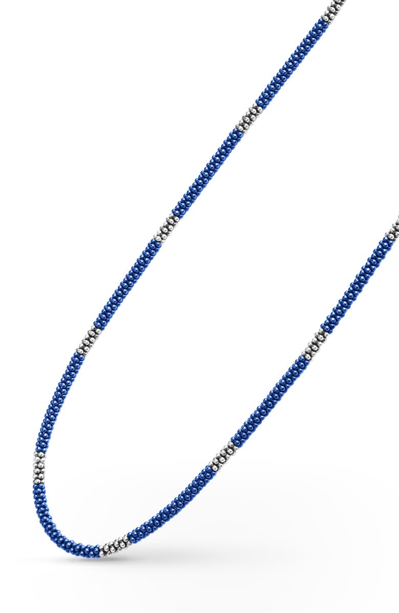 LAGOS Blue Caviar Beaded Necklace, Alternate, color, 