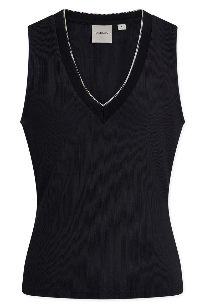 Corby V-Neck Modal Blend Tank, Alternate, color, BLACK