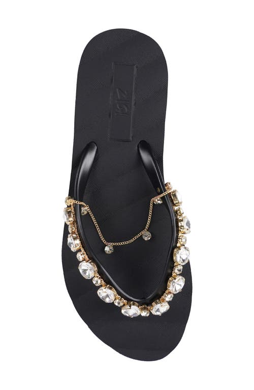 Zigi Quentin Flip Flop In Black