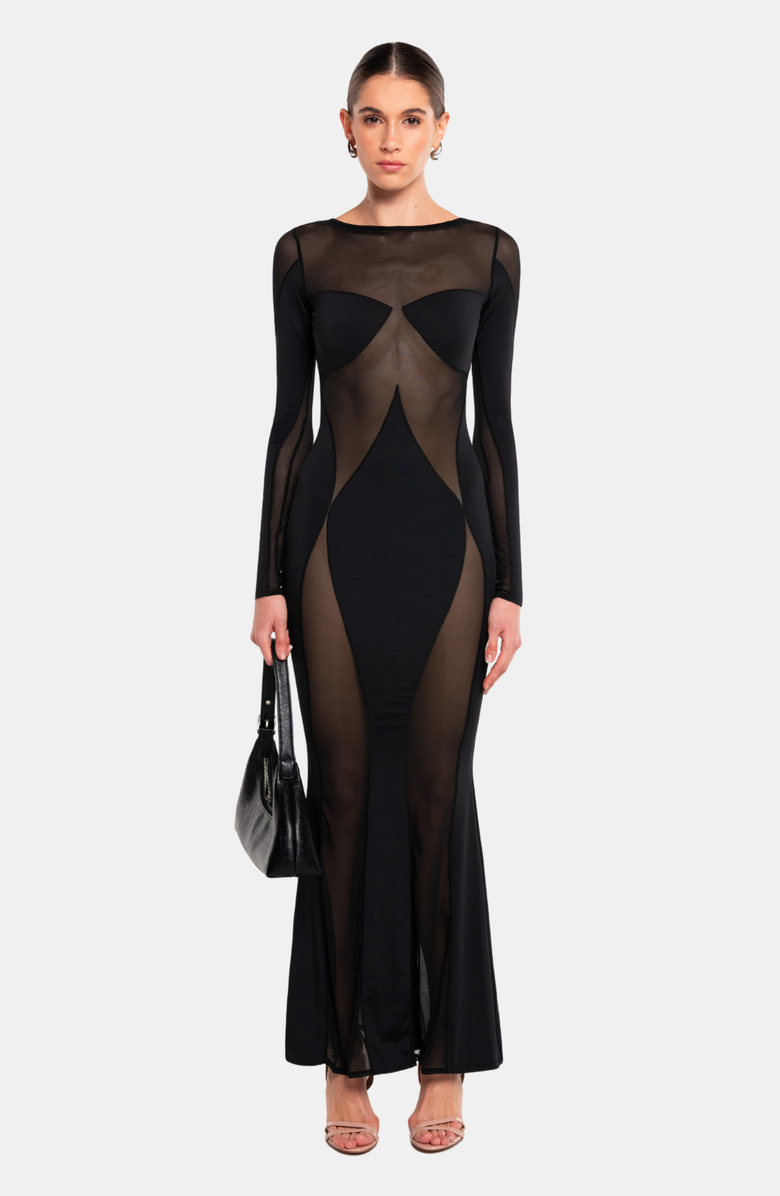 OW Collection Sierra Maxi Dress, Alternate, color, Black