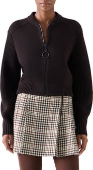 Akris punto Milano Knit Bomber Cardigan