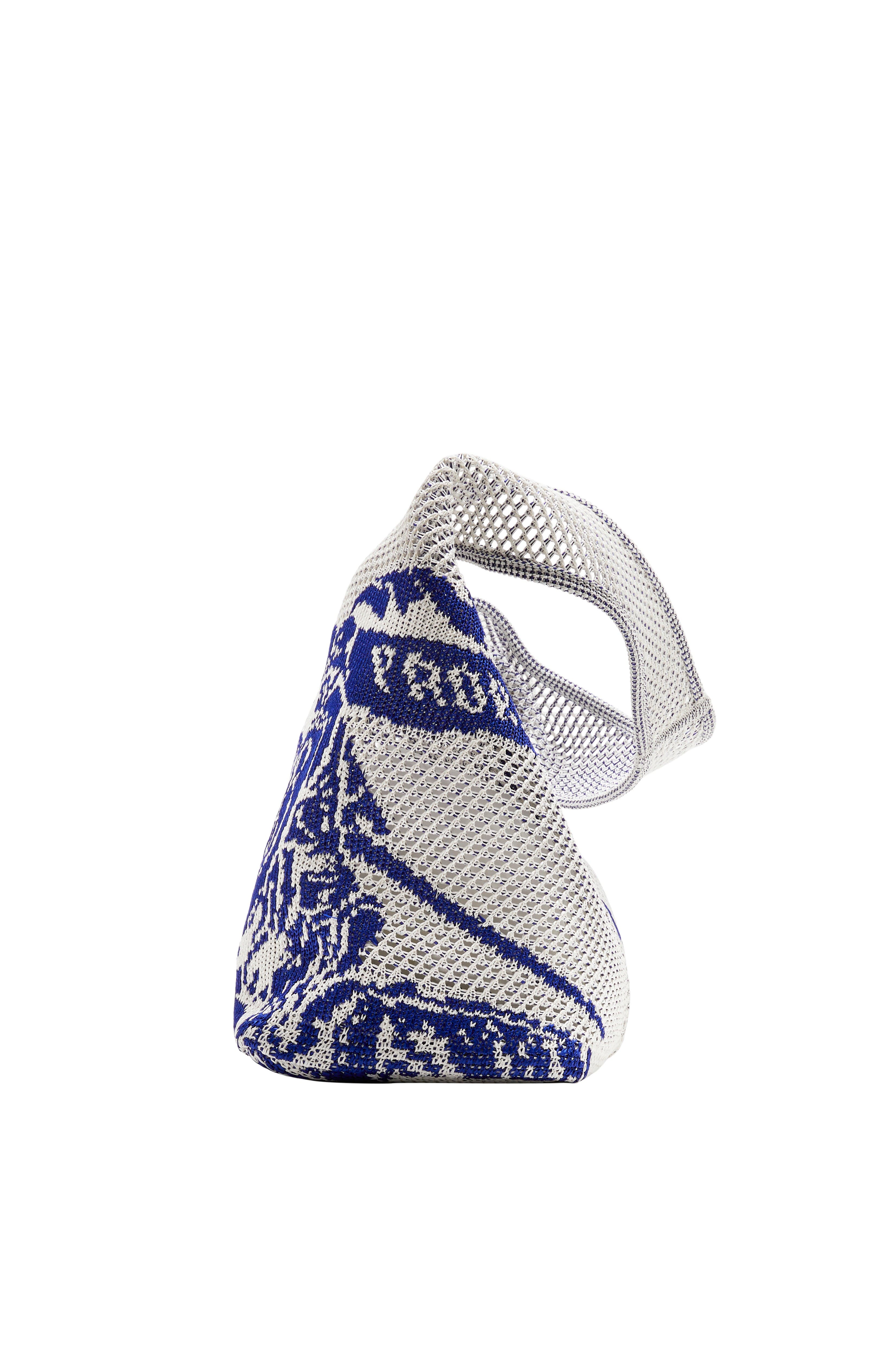 Burberry Large EKD Crochet Bag, Alternate, color, White