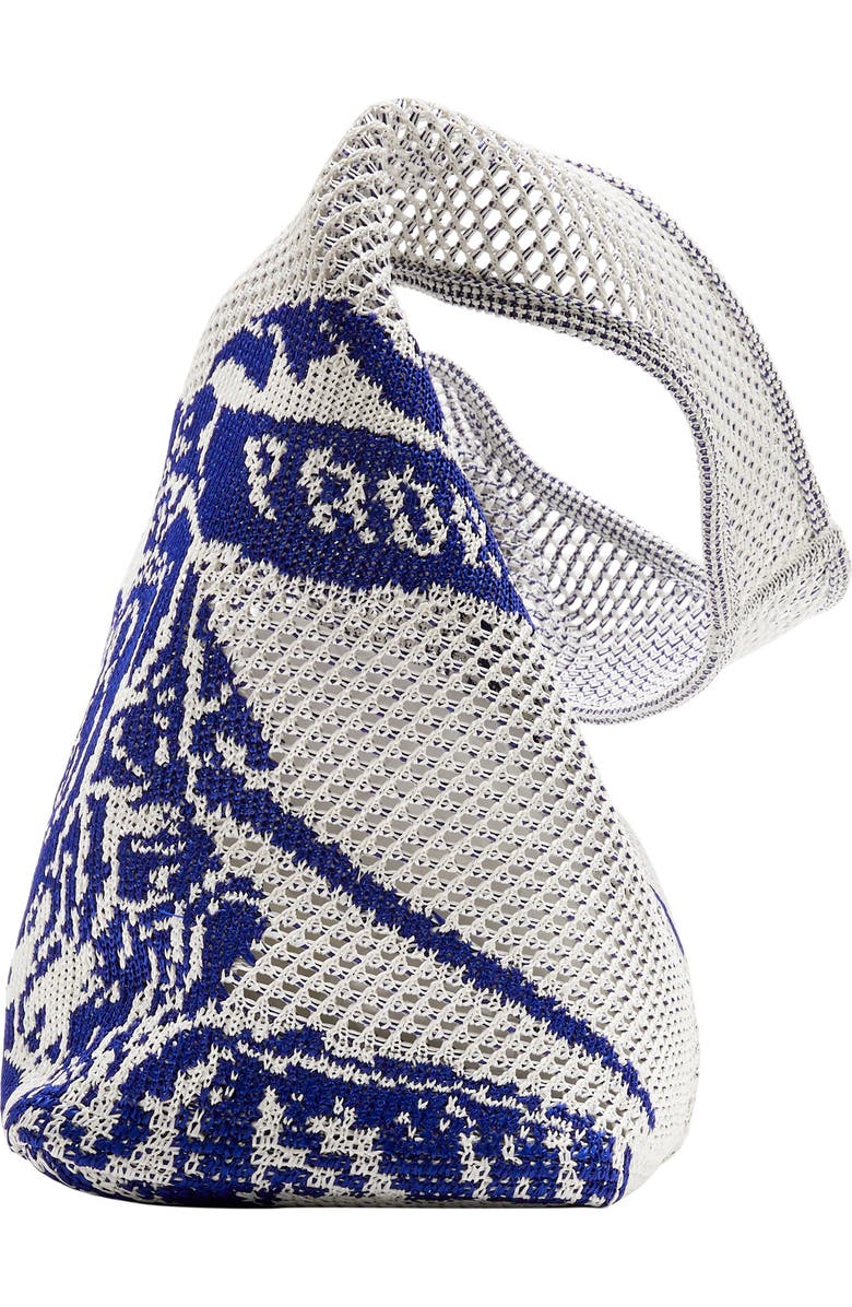 Burberry Large EKD Crochet Bag, Alternate, color, White