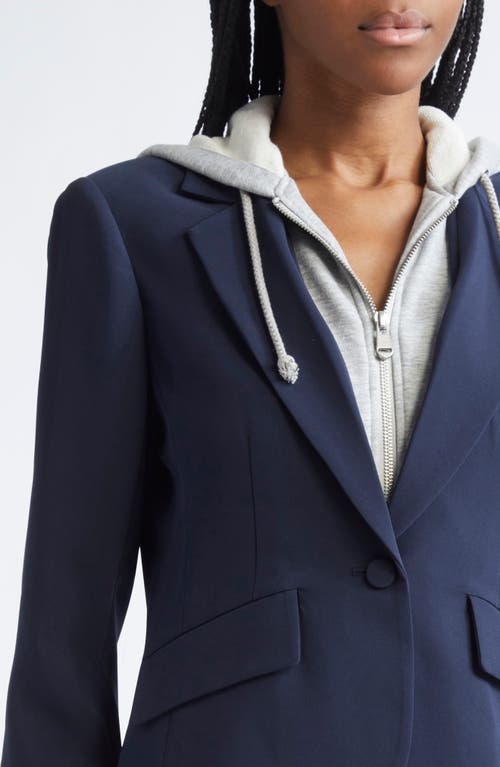 Cinq À Sept Le Petite Khloe Zip-up Hoodie Blazer In Multi