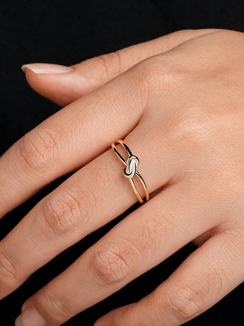 Devata Love Knot Statement Ring In Gold