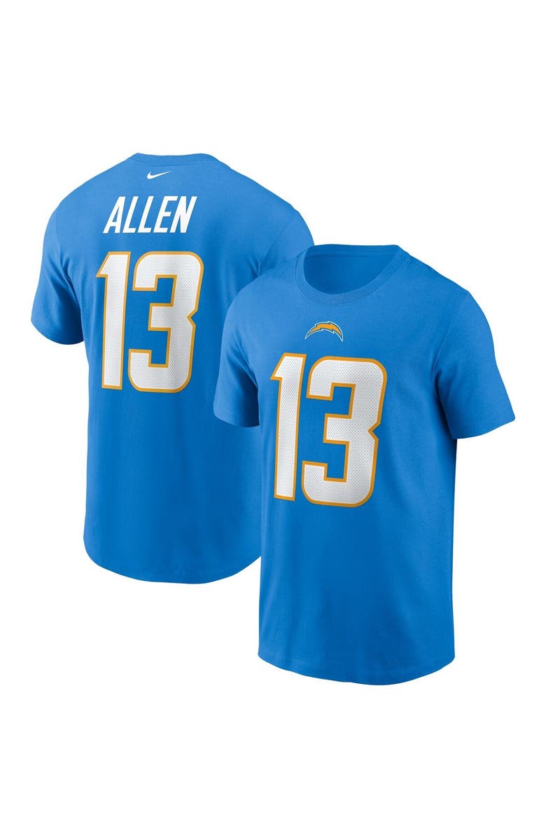 Nike Men's Nike Keenan Allen Powder Blue Los Angeles Chargers Name & Number T-Shirt, Main, color, 