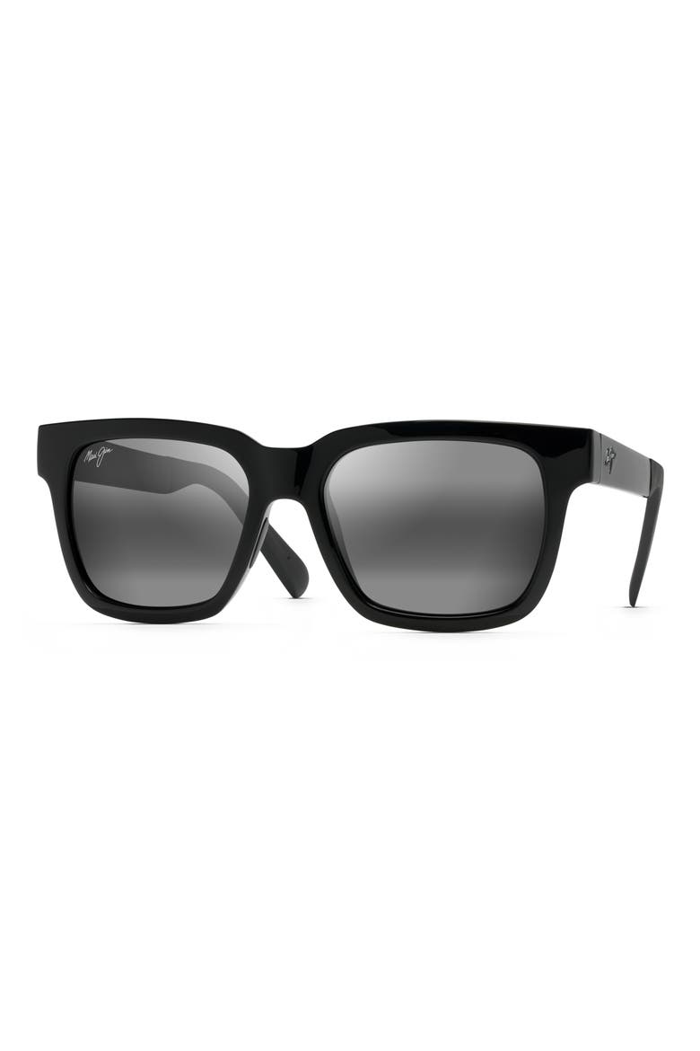 Mongoose 54mm Polarized Sunglasses, Main, color, GLOSS BLACK