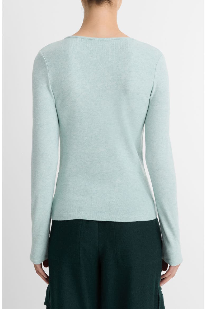 V-Neck Knit Top, Alternate, color, 493HAQ-H AQUA MINERAL