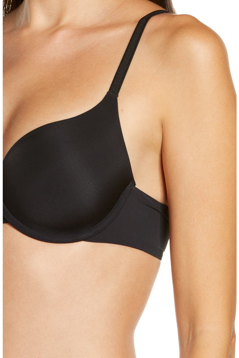 Second Skin Back Smoother Underwire T-Shirt Bra, Alternate, color, BLACK