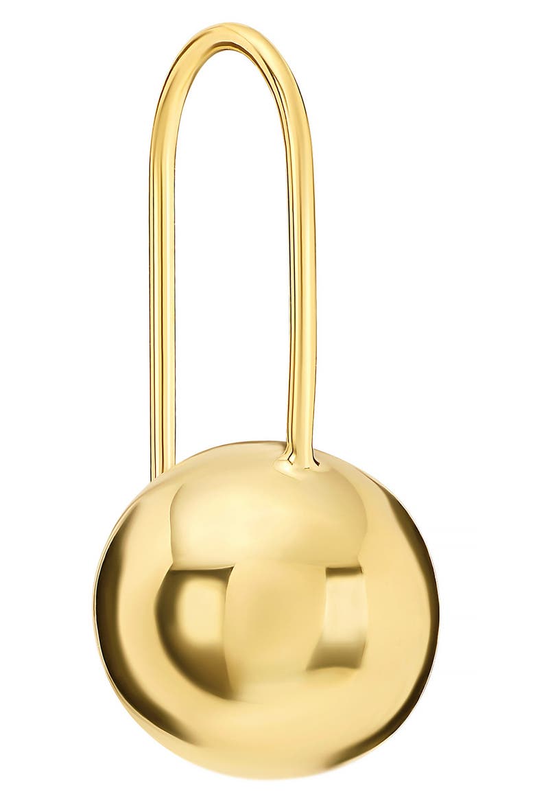 Ball Drop Hoop Earrings, Alternate, color, GOLD