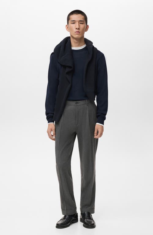 Mango Regular Fit Pleated Pants In Multi