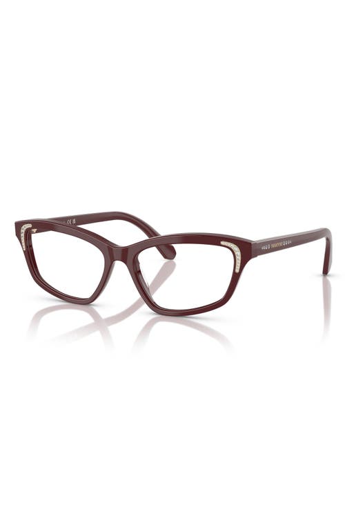 Swarovski 52mm Irregular Optical Glasses In Burgundy
