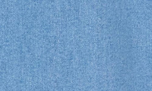 Habitual Empire Waist Cotton Blend Chambray Maxi Dress In Blue