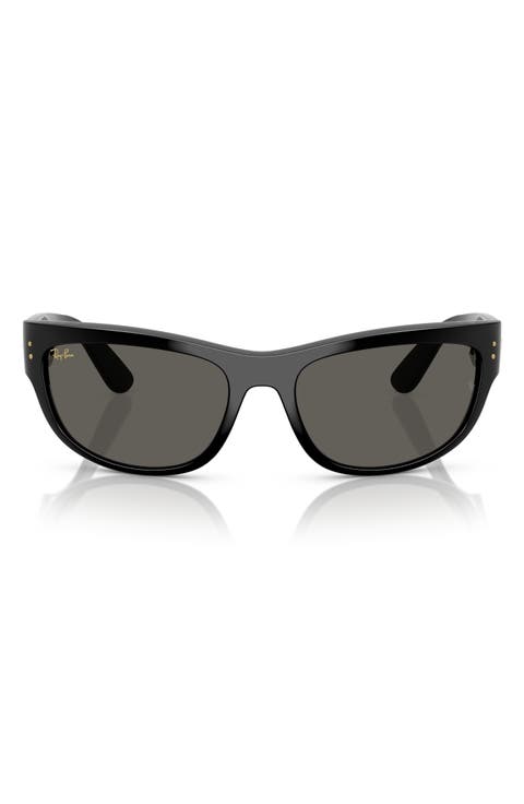x A$AP Rocky Blacked Out Mega Balorama 63mm Rectangle Sunglasses (Limited Edition)