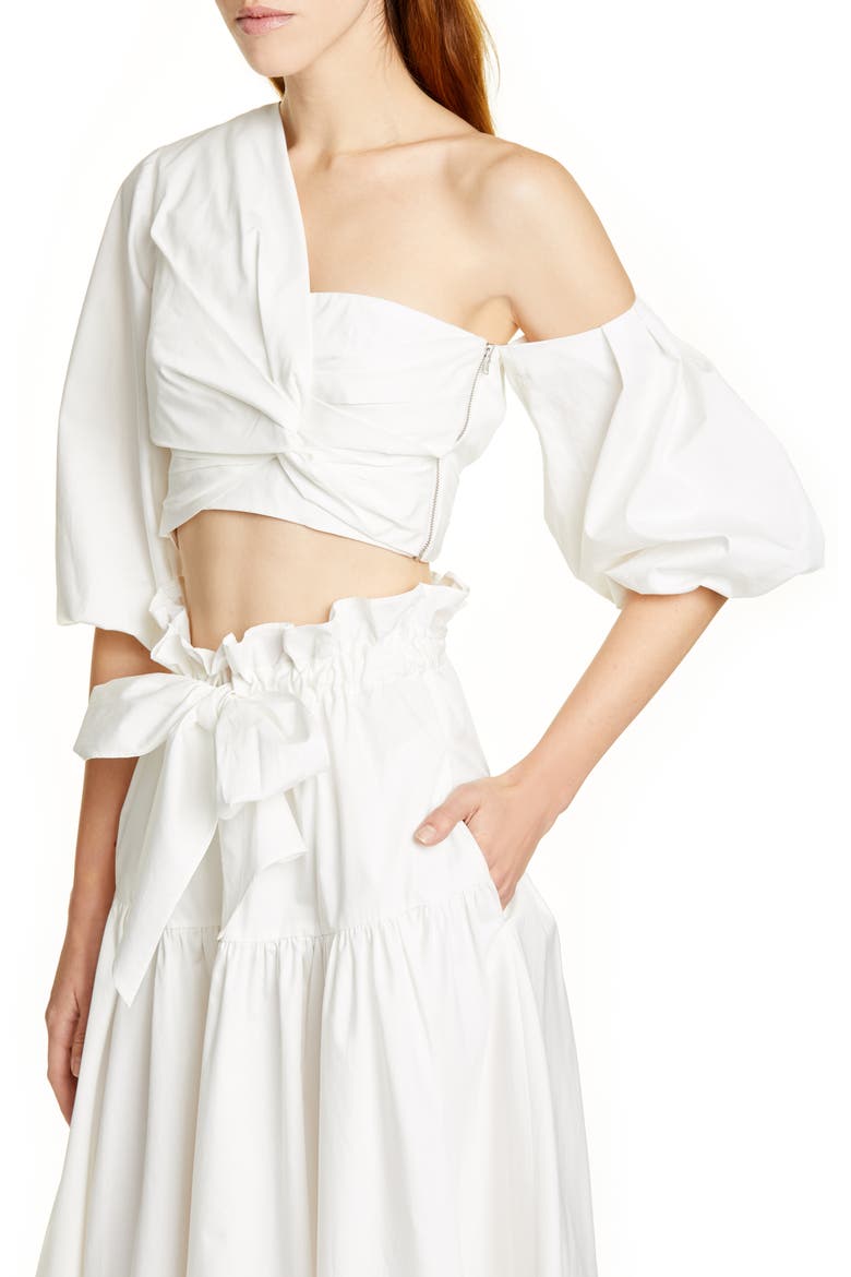 Ale One-Shoulder Top, Alternate, color, WHITE