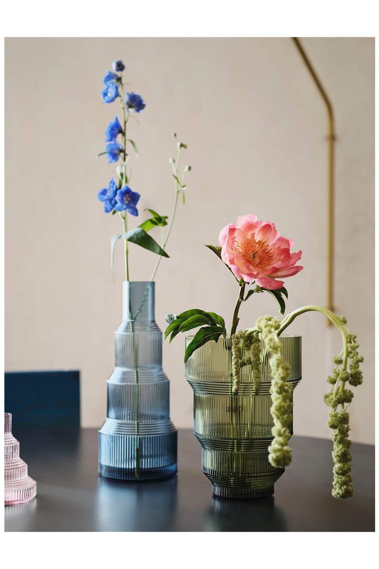 X-Large Pavilion Crystal Vase, Alternate, color, BLUE