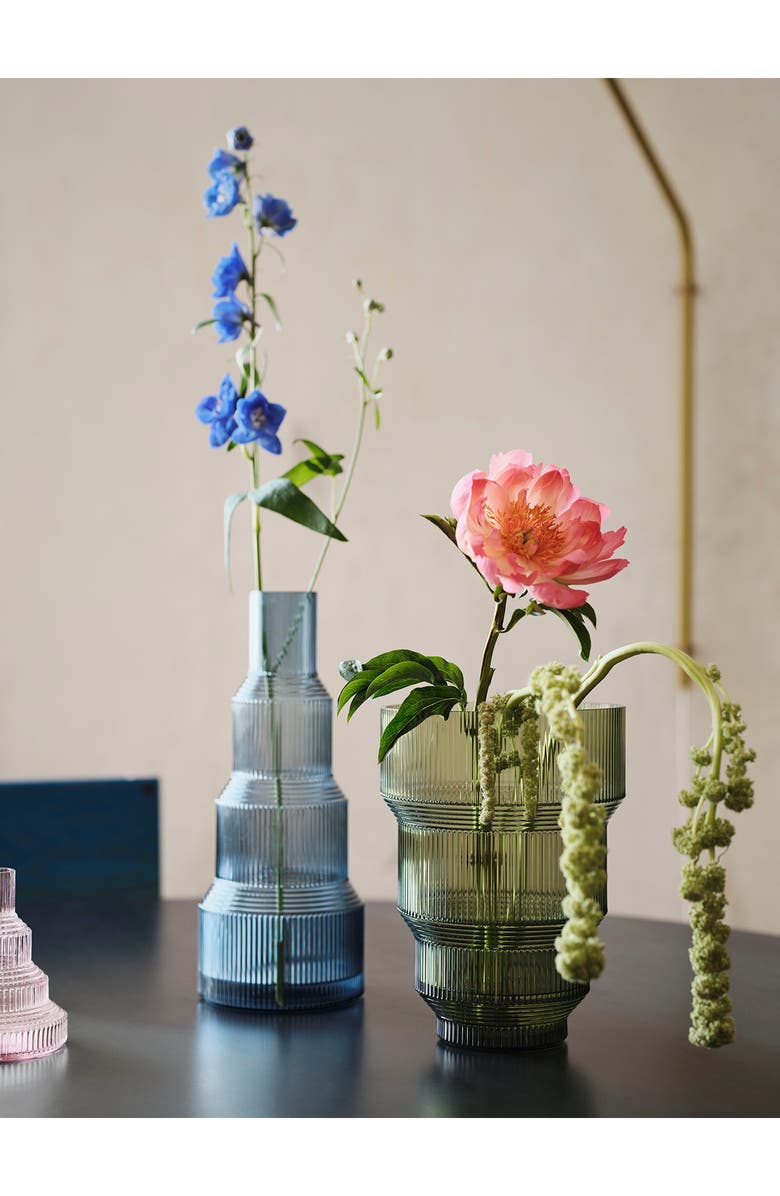 Kosta Boda X-Large Pavilion Crystal Vase, Alternate, color, Blue