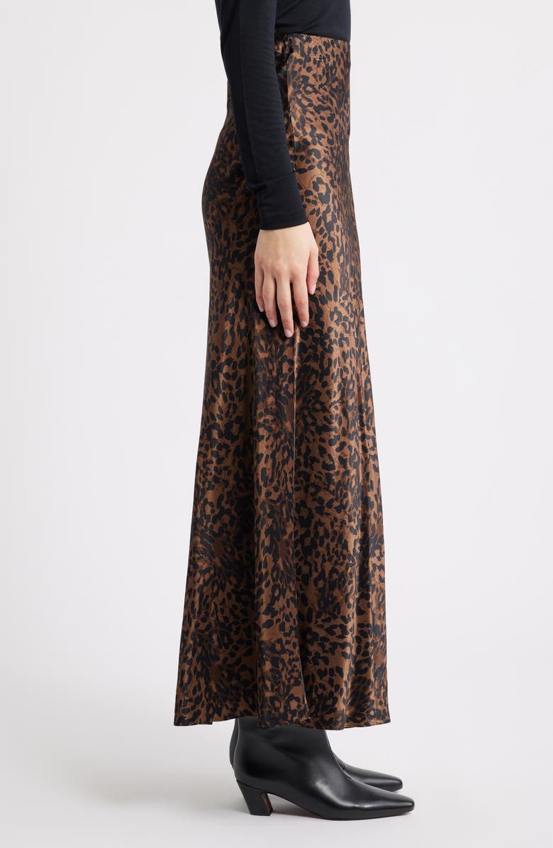 Rails Romina Satin Maxi Skirt, Alternate, color, Ginger Spotted