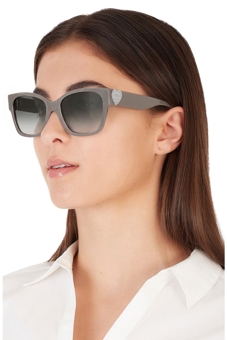54mm Gradient Square Sunglasses, Alternate, color, CHOCOLATE TRUFFLE / GREY