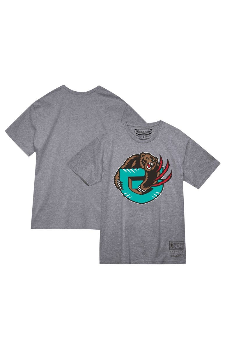 Mitchell & Ness Unisex Mitchell & Ness  Gray Vancouver Grizzlies Hardwood Classics MVP Throwback Logo T-Shirt, Main, color, 