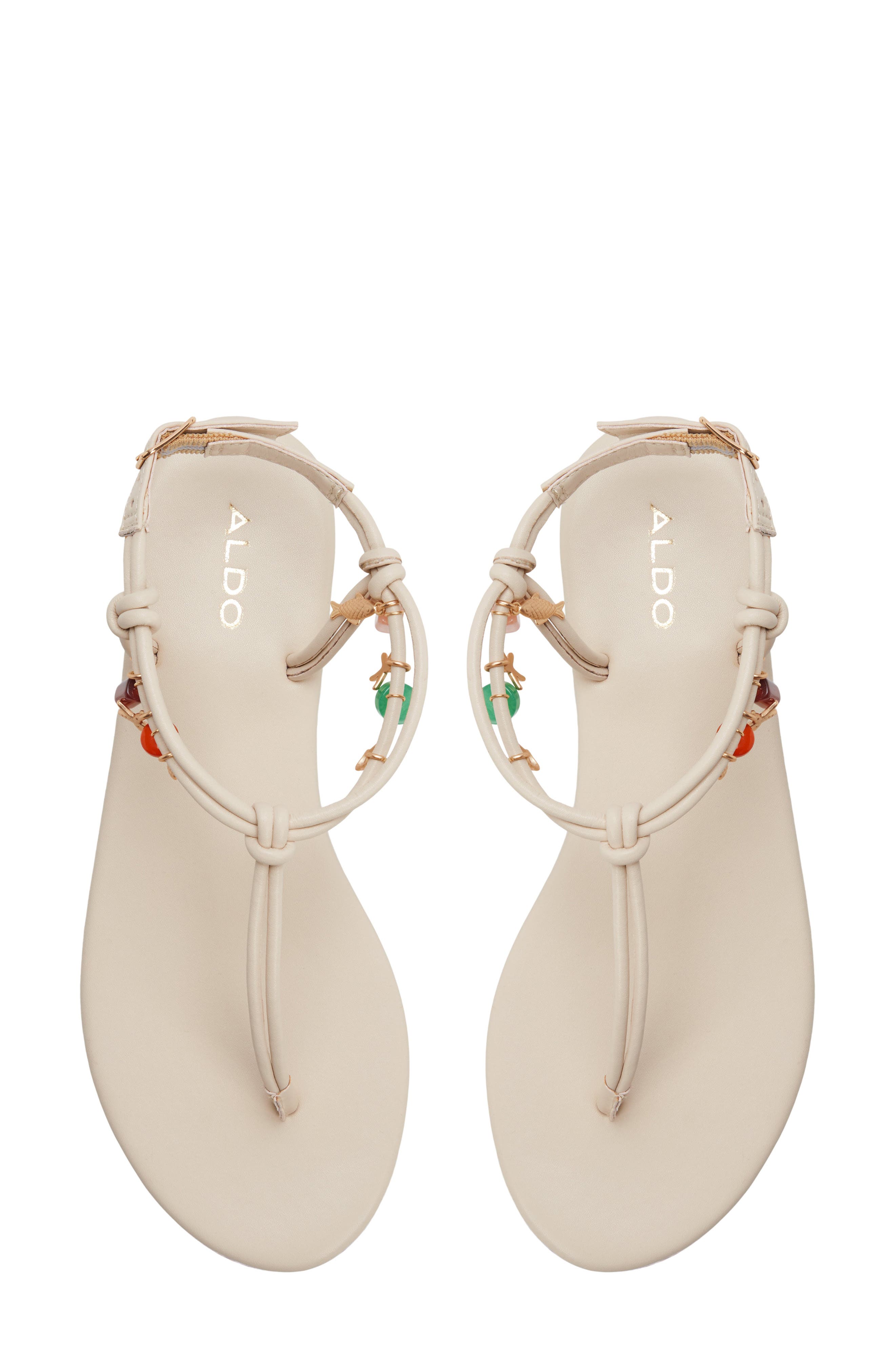 Seajewels Ankle Strap Sandal, Alternate, color, WHITE/ BONE