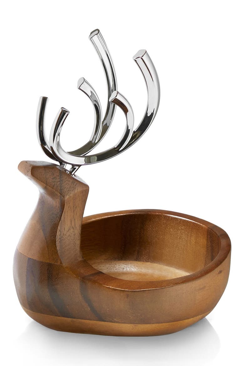 Reindeer Candy Dish, Main, color, BROWN