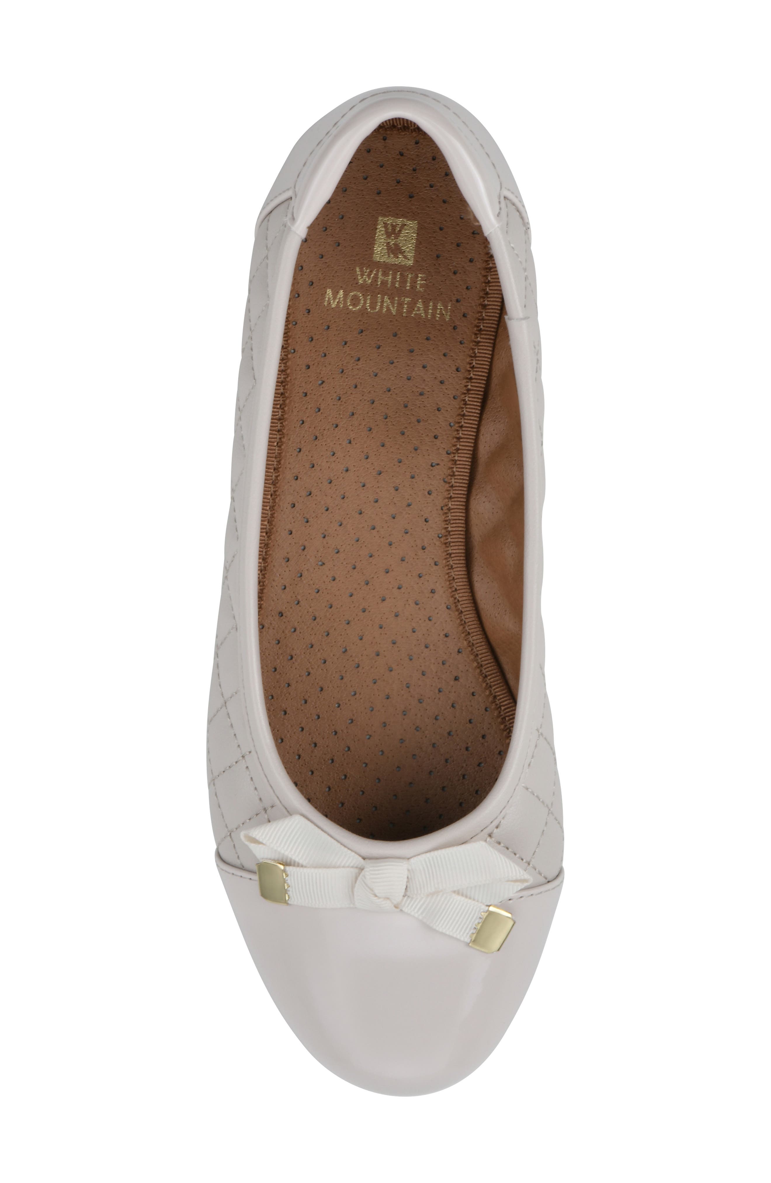 Seaglass Quilted Ballet Flat, Alternate, color, EGGSHELL/ SMOOTH