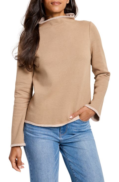 Lounge Around Funnel Neck Fleece Sweatshirt