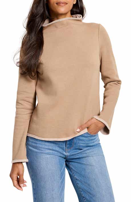 NZT by NIC+ZOE Lounge Around Funnel Neck Fleece Sweatshirt