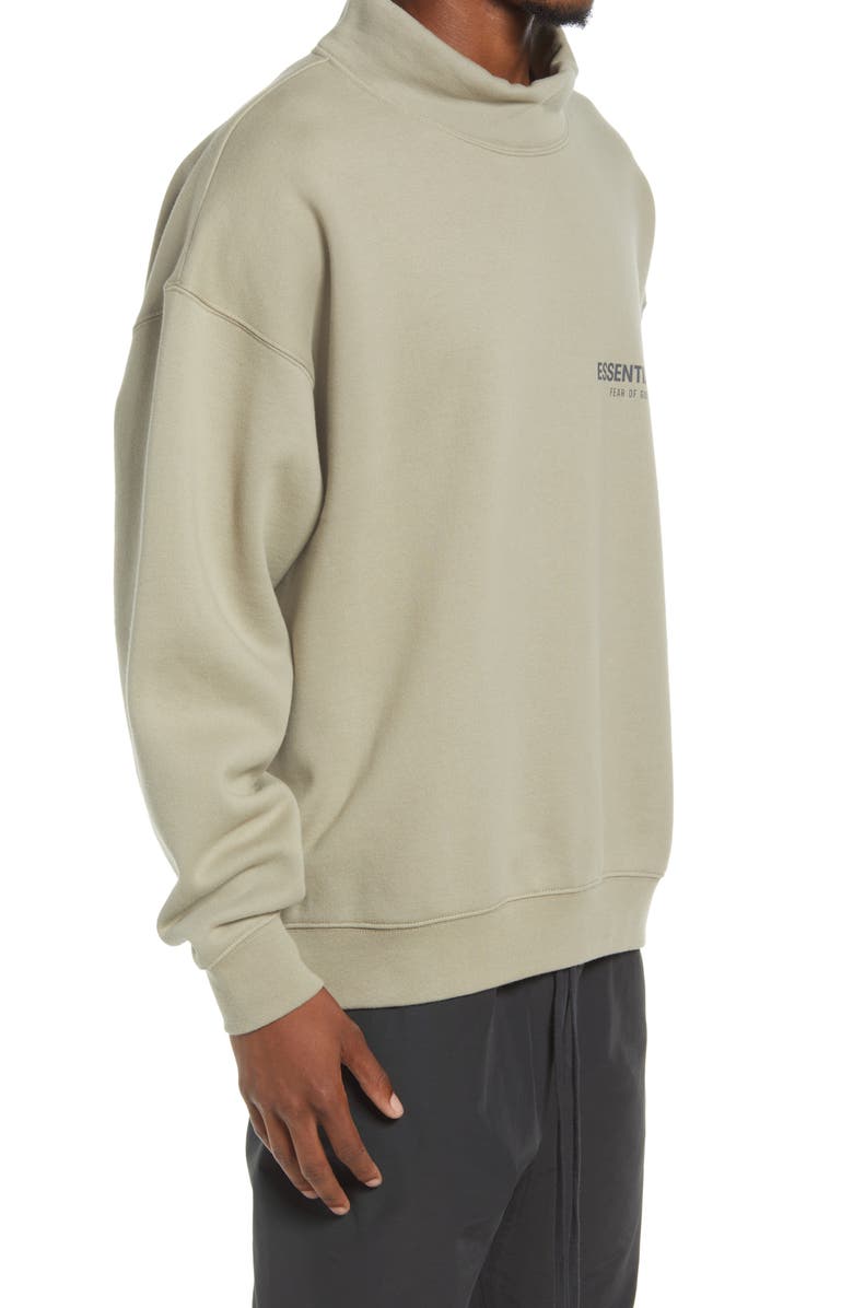 Fear of God Essentials Mock Neck Logo Sweatshirt, Alternate, color, 