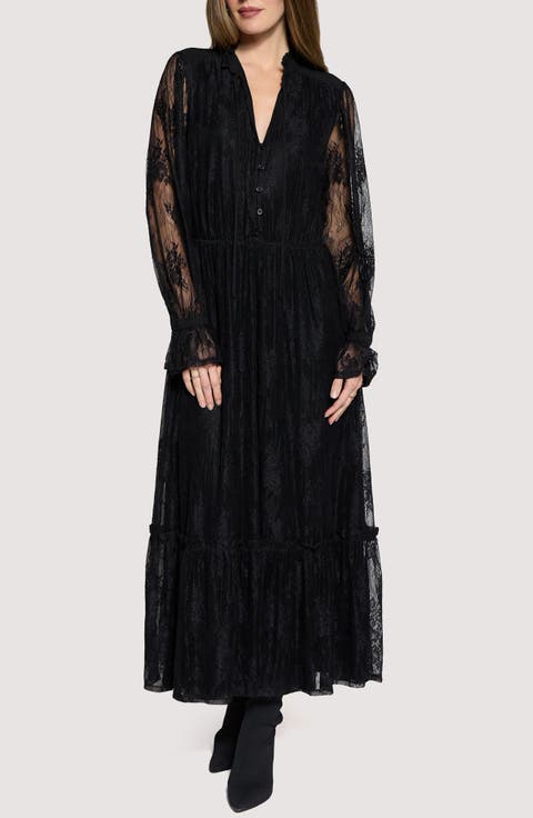 Twilight Stroll Long Sleeve Maxi Dress