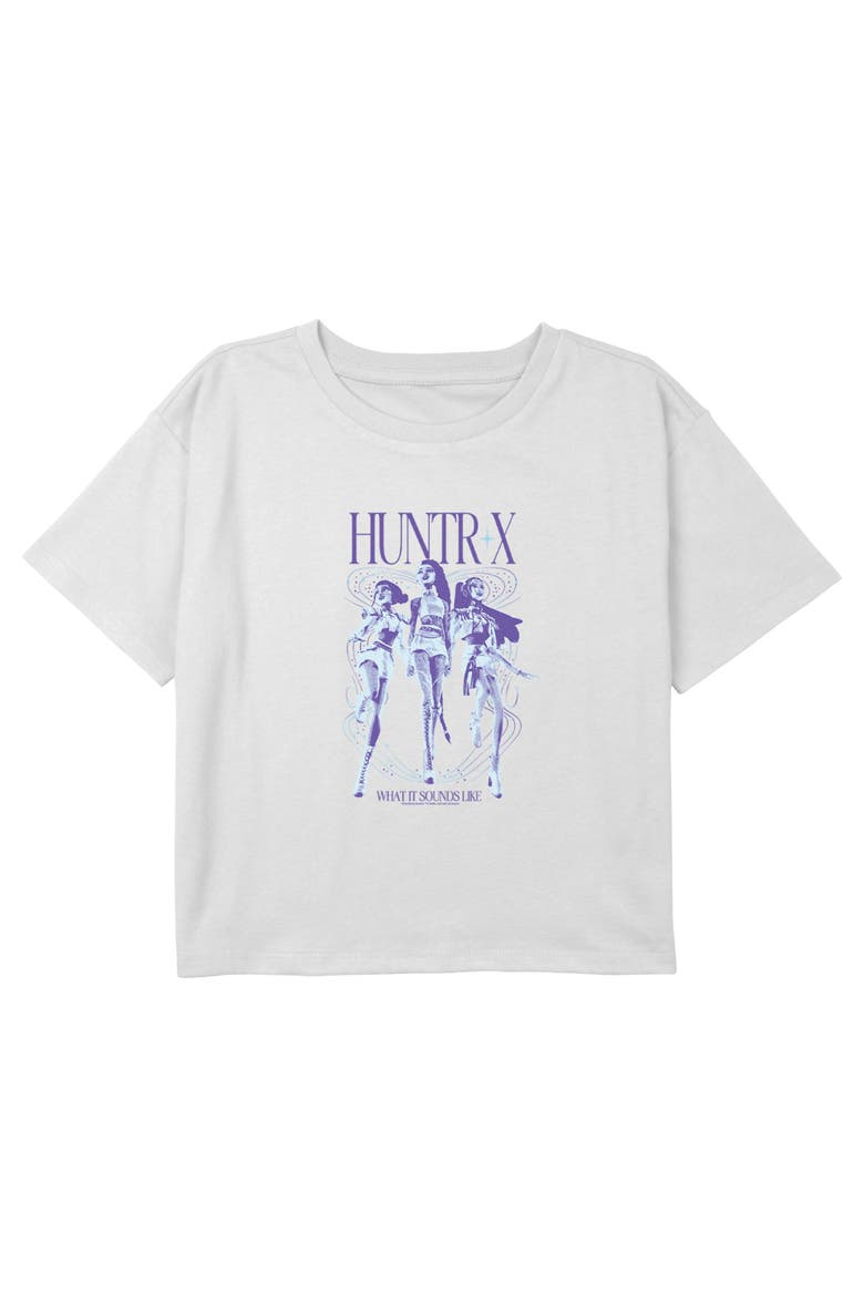 Girls' What It Sound Like Superstars Cropped T-Shirt, Main, color, White