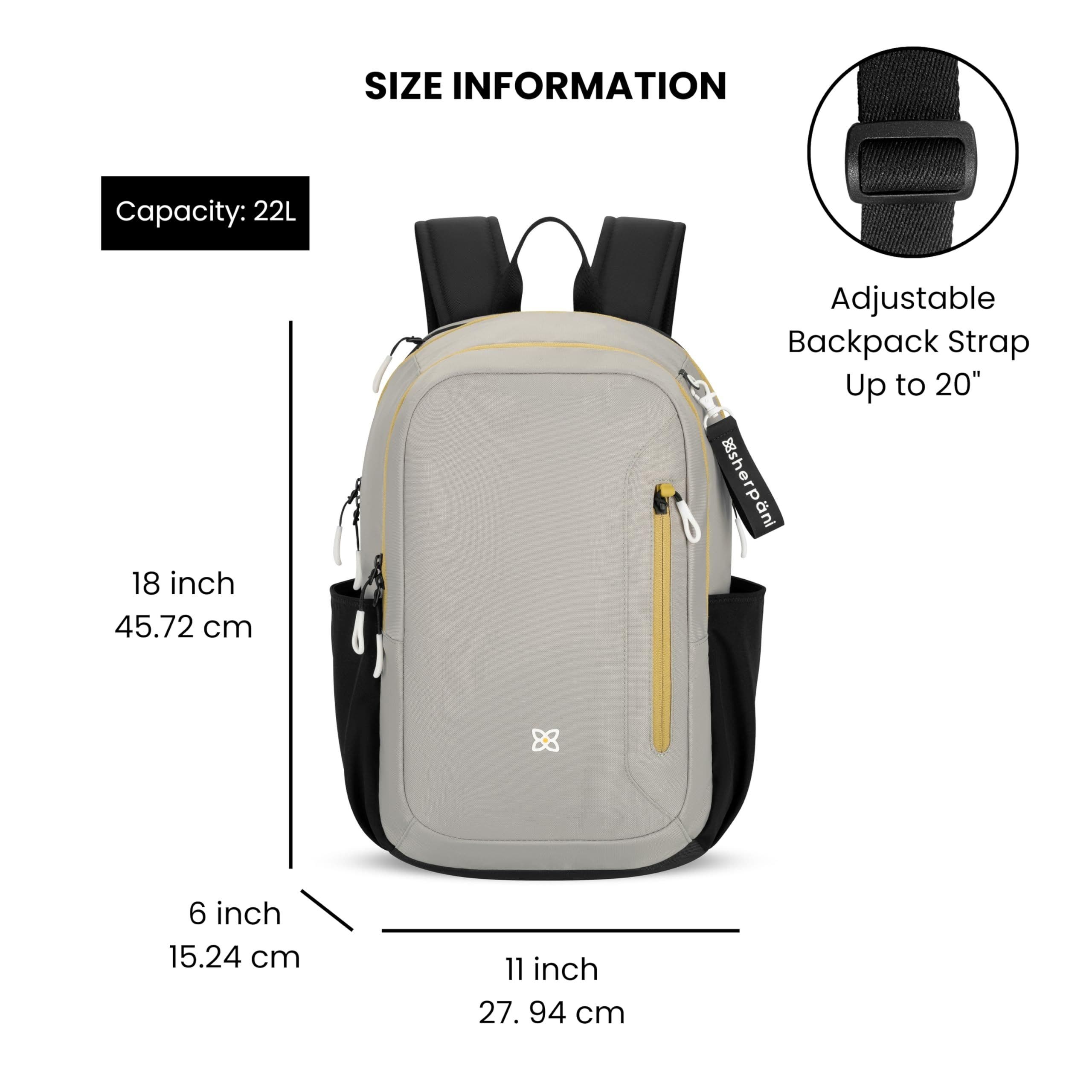 Sherpani Getaway  RFID Protection Laptop Backpack, 22L, Fits 15'' Laptop, Wasabi Stone, Alternate, color, Wasabi Stone