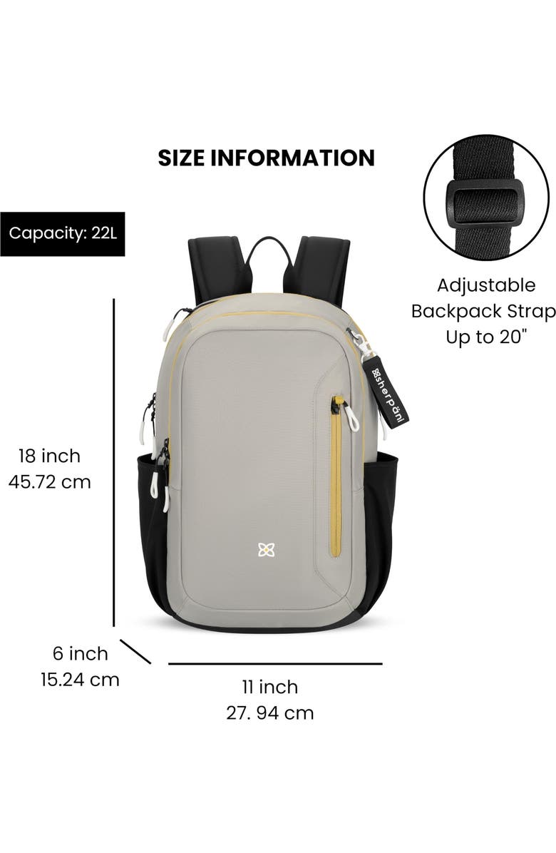Sherpani Getaway RFID Protection Laptop Backpack, 22L, Fits 15'' Laptop, Wasabi Stone, Alternate, color, Wasabi Stone