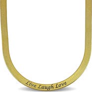 DELMAR Engraved Herringbone Chain Necklace
