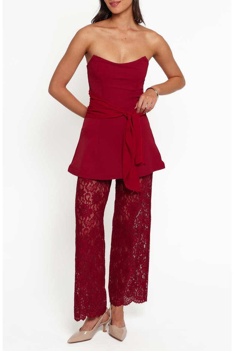 Athena Lace Wide Leg Jumpsuit, Main, color, SANGRIA RED