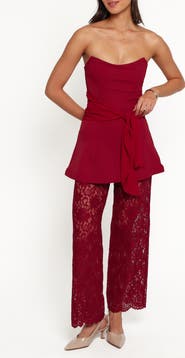 Petal & Pup Athena Lace Wide Leg Jumpsuit