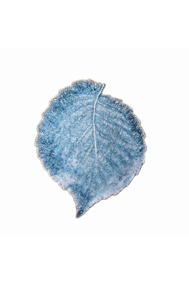 Blue Large Leaf Plate, Main, color, Blue