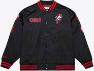 Mitchell & Ness Men's Mitchell & Ness Black Ohio State Buckeyes Double Clutch Lightweight Satin Full-Snap Jacket