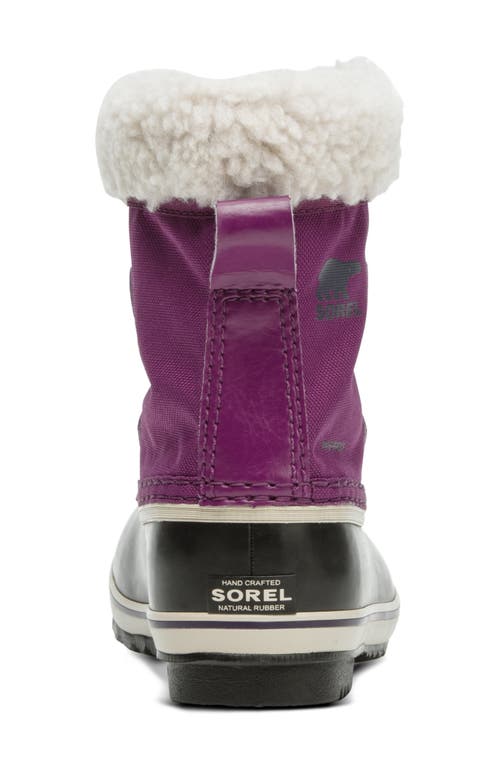 Sorel Kids' Yoot Pac Waterproof Snow Boot In Wild Iris/dark Plum