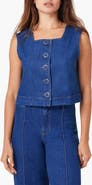 Habitual Button Front Denim Vest