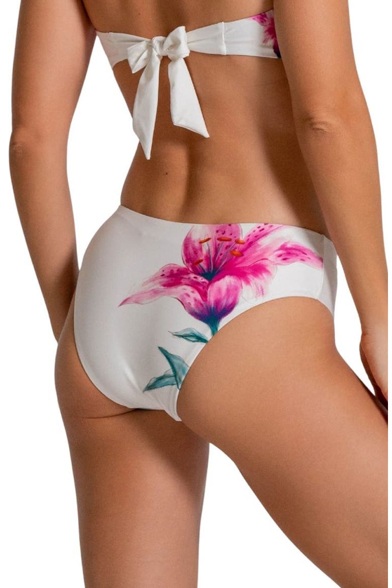 Beaded Floral Hipster Bikini Bottoms, Alternate, color, MULTI
