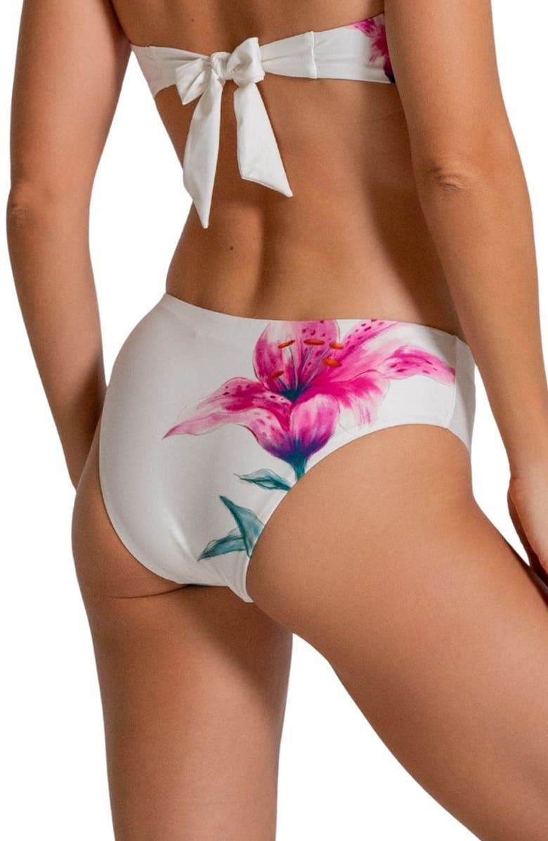 Cosita Linda Beaded Floral Hipster Bikini Bottoms, Alternate, color, 