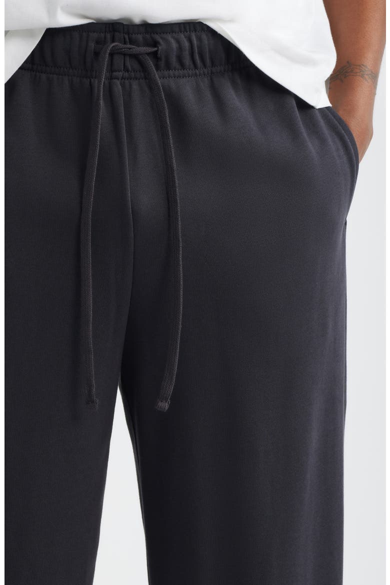 Baggy Cotton Sweatpants, Alternate, color, BLACK FADED